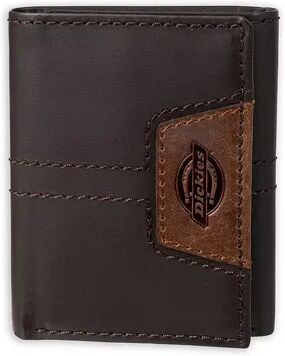 Dickies Men's Dickies Leather Extra Capacity Trifold Wallet, Brown