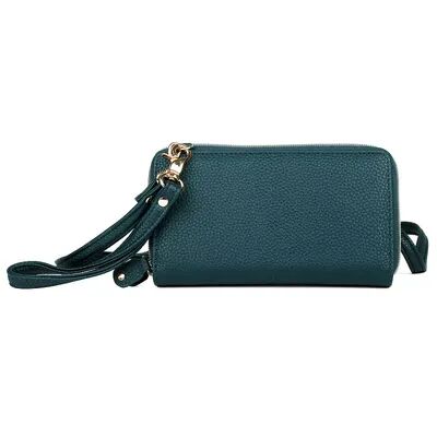 Julia Buxton Pebble Ultimate Organizer RFID-Blocking Wallet on a String, Green