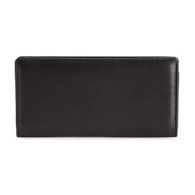 Sonoma Goods For Life Apt. 9 Lambskin Leather RFID-Blocking Slim Clutch Wallet, Black