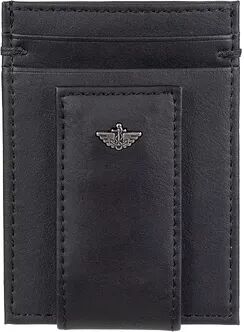 Dockers Men's Dockers RFID-Blocking Slim Front-Pocket Wallet with Magnetic Money Clip, Black