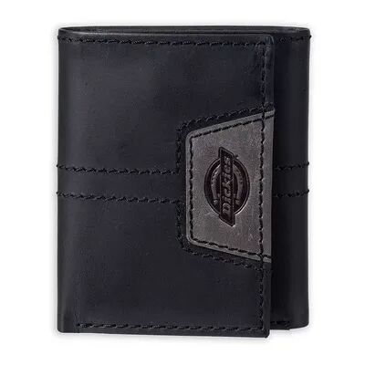 Dickies Men's Dickies Leather Extra Capacity Trifold Wallet, Black