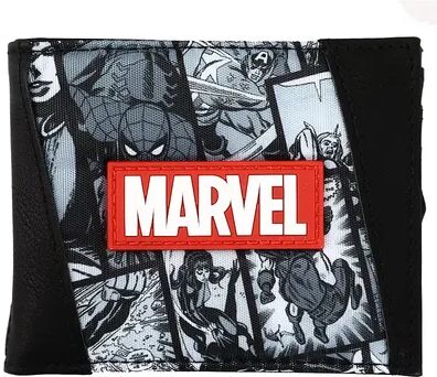 Licensed Character Men's Marvel Digital Print Bifold Wallet, Multicolor