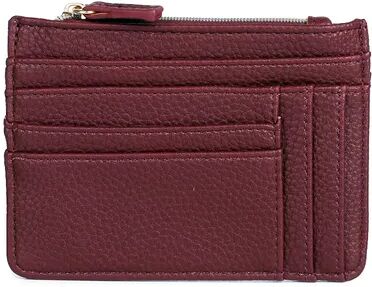 Julia Buxton Pebble Slot RFID-Blocking Coin Case, Red