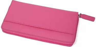 Royce Leather RFID-Blocking Fan Wallet, Pink