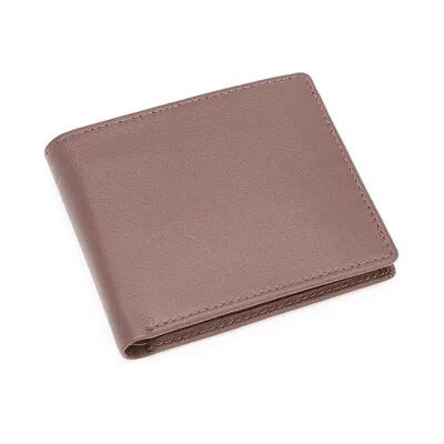 Royce Leather Nappa Leather Bifold Wallet, Brown