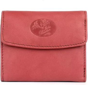 Julia Buxton Heiress Pik-Me-Up RFID-Blocking Leather Mini-Trifold Wallet, Red