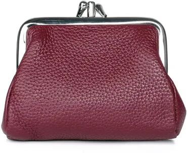 Julia Buxton Hudson Pik-Me-Up Triple Frame Leather Coin Purse, Red