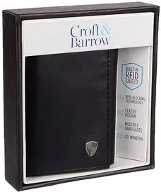 Croft & Barrow Men's Croft & Barrow RFID Trifold Wallet, Black