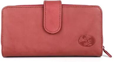 Julia Buxton Heiress RFID-Blocking Leather Checkbook Wallet, Red