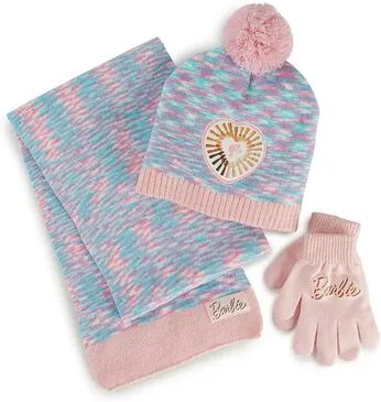 Barbie Girls Barbie Hat, Scarf, & Mittens Set, Dark Red