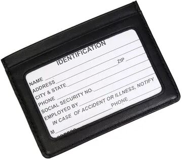 Royce Leather Mini ID & Credit Card Holder, Black