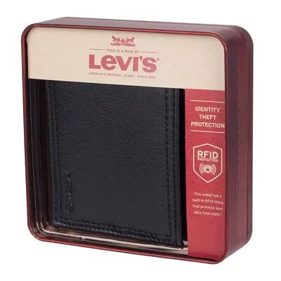 Levi's Men's Levi's RFID-Blocking Traveler Wallet, Black