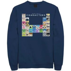 Licensed Character Men's Disney Pixar Periodic Table Of Characters Fleece Sweater, Size: XL, Blue