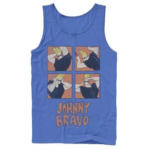 Licensed Character Men's Cartoon Network Johnny Bravo Box Up Hairdo Tank, Size: Large, Med Blue