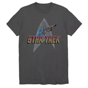 Licensed Character Men's Star Trek Logo Tee, Size: Medium, Dark Grey