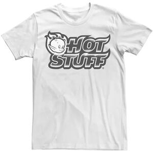 Licensed Character Men's Hot Stuff Head Shot Logo Tee, Size: Small, White