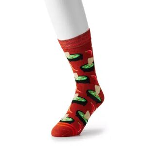 Licensed Character Men's Patterned Novelty Crew Socks, Red Chips And Guac