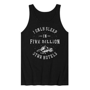 Licensed Character Men's I Only Sleep In Five Billion Star Hotels Tank, Size: Small, Black