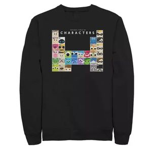 Licensed Character Men's Disney Pixar Periodic Table Of Characters Fleece Sweater, Size: Small, Black