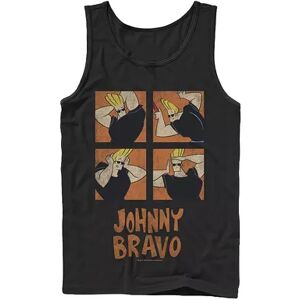 Licensed Character Men's Cartoon Network Johnny Bravo Box Up Hairdo Tank, Size: Small, Black