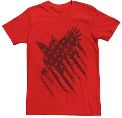 Licensed Character Men's Patriot Eagle Flag Fill Graphic Tee, Size: XXL, Red