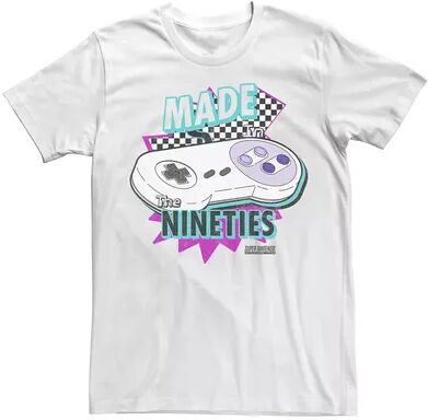 Licensed Character Men's Nintendo SNES Controller Made In The 90's Short Sleeve Tee, Size: XL, White