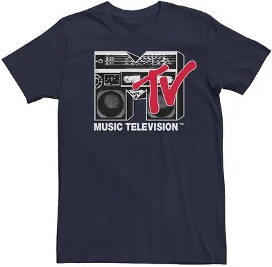 Licensed Character Men's MTV Boom Box Logo Tee, Size: Medium, Blue