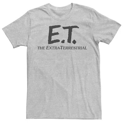 Licensed Character Men's E.T. Simple Extra Terrestrial Movie Logo Tee, Size: Large, Med Blue
