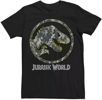 Licensed Character Men's Jurassic World Camouflage Fossil Coin Logo Tee, Size: 3XL, Black