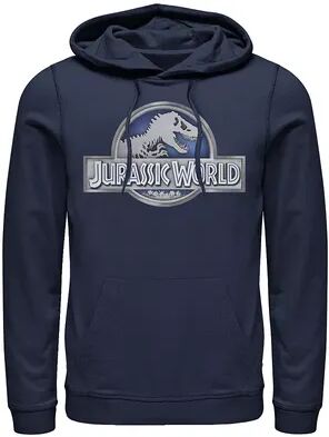 Licensed Character Men's Jurassic World Classic Metal Coin Logo Graphic Pullover Hoodie, Size: XXL, Blue