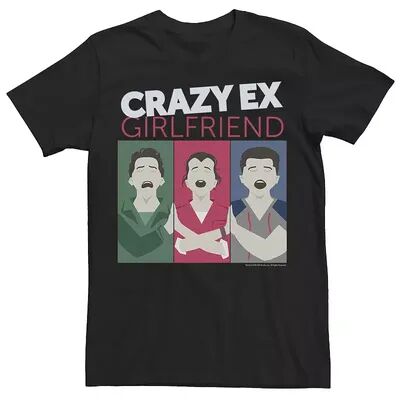 Licensed Character Mens Crazy Ex Girlfriend Box Panel Cartoon Style Tee, Men's, Size: 3XL, Black