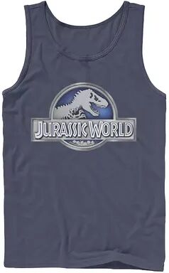 Licensed Character Men's Jurassic World Classic Metal Coin Logo Graphic Tank Top, Size: Medium, Blue