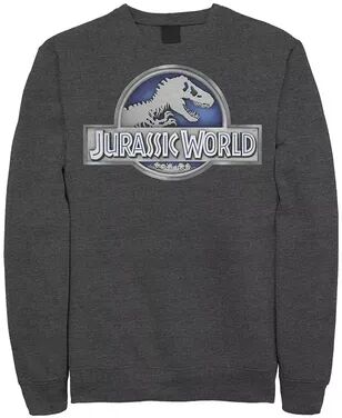 Licensed Character Men's Jurassic World Classic Metal Coin Logo Fleece, Size: 3XL, Grey