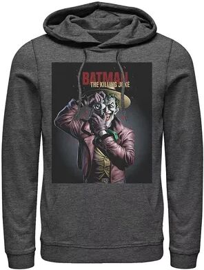 DC Comics Men's DC Comics Batman The Killing Joke Joker Poster Hoodie, Size: Small, Dark Grey