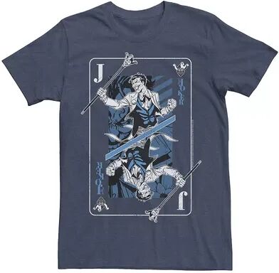 DC Comics Men's DC Comics The Joker Playing Card Tee, Size: XXL, Med Blue