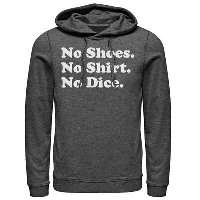 Licensed Character Men's Fast Times At Ridgemont No Shoes No Shirt No Dice Hoodie, Size: XXL, Dark Grey