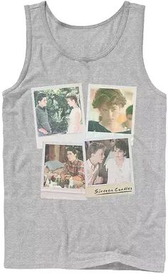 Licensed Character Men's Sixteen Candles Vintage Polaroid Scenes Tank, Size: Medium, Med Grey