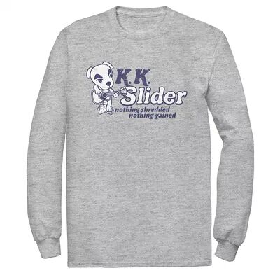 Licensed Character Men's Animal Crossing K.K. Slider Nothing Shredded Nothing Gained Tee, Size: Small, Med Grey