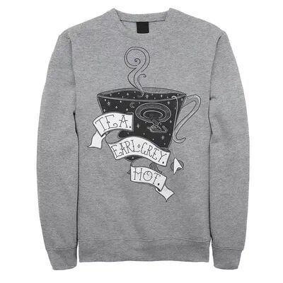 Licensed Character Men's Star Trek Next Generation Earl Grey Drawing Sweatshirt, Size: Medium, Med Grey