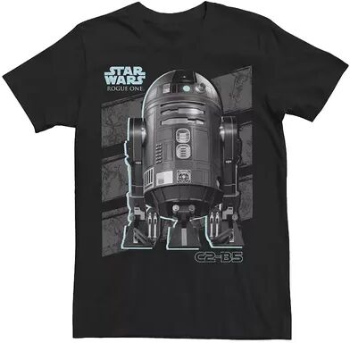 Star Wars Men's Star Wars Rogue One C2-B5 Bold Stripes Graphic Tee, Size: 3XL, Black