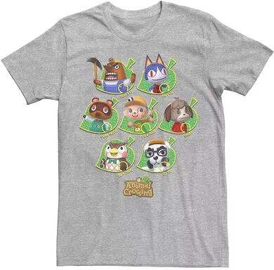 Licensed Character Men's Nintendo Animal Crossing New Leaf Towns People Tee, Size: Small, Med Grey