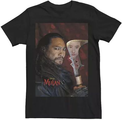 Licensed Character Men's Disney Mulan Bori Khan Poster Tee, Size: Small, Black