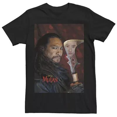 Licensed Character Men's Disney Mulan Bori Khan Poster Tee, Size: XXL, Black