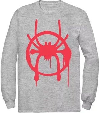 Marvel Men's Marvel Spiderverse Miles Symbol Tag Tee, Size: Large, Med Grey