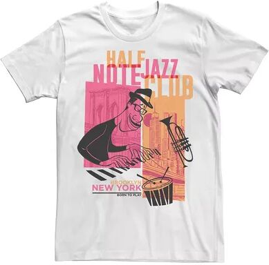 Licensed Character Big & Tall Disney / Pixar Soul Joe Half Note Jazz Club Panels Tee, Men's, Size: 4XL Tall, White