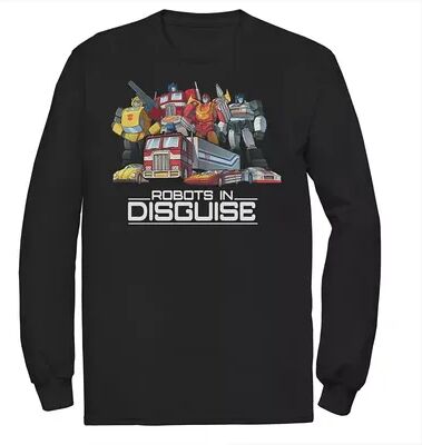 Licensed Character Men's Transformers Group Shots Robots In Disguise Tee, Size: Large, Black