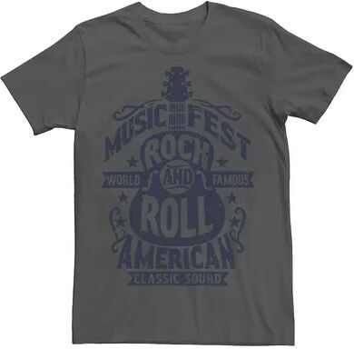 Licensed Character Men's World Famous Rock & Roll American Music Fest Tee, Size: Small, Grey