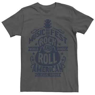 Licensed Character Men's World Famous Rock & Roll American Music Fest Tee, Size: Large, Grey