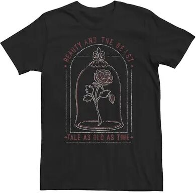 Disney Big & Tall Disney Beauty And The Beast Tale As Old As Time Rose Tee, Men's, Size: 3XL Tall, Black