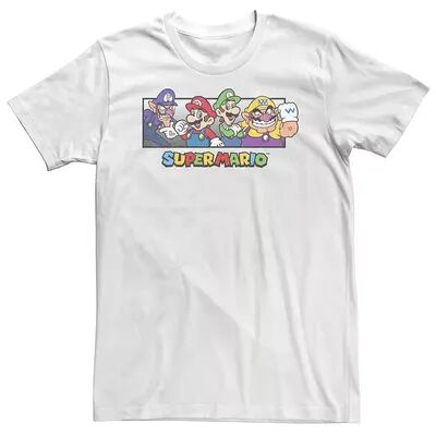 Nintendo Big & Tall Super Mario Bros. Character Collage Portrait Tee, Men's, Size: Large Tall, White